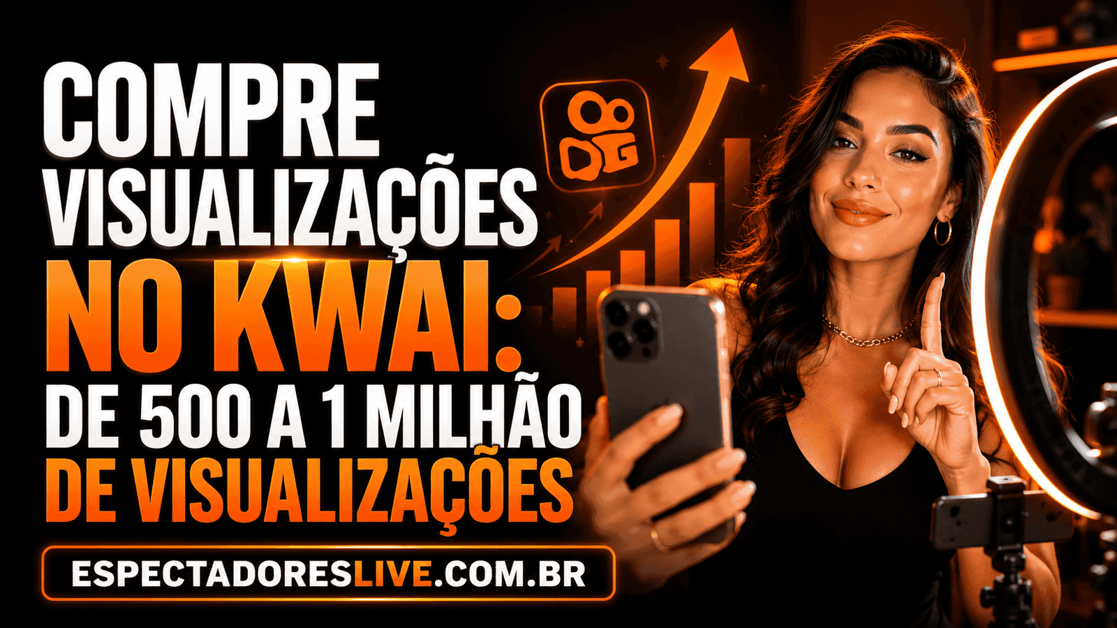 Comprar visualizações Kwai sem enviar senha. Compare pacotes de 1.000 a 64.000 views para vídeos públicos, com preços a partir de R$30.