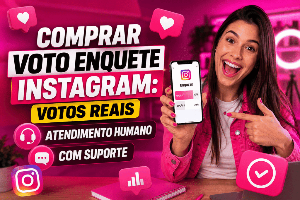 Comprar voto enquete Instagram brasileiro a partir de 100 votos por R$20. Escolha a opção da enquete, entrega estimada de 1 a 8 horas e sem enviar senha.